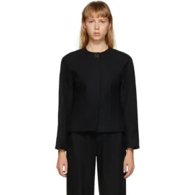 AMOMENTO Black Round Shoulder Jacket