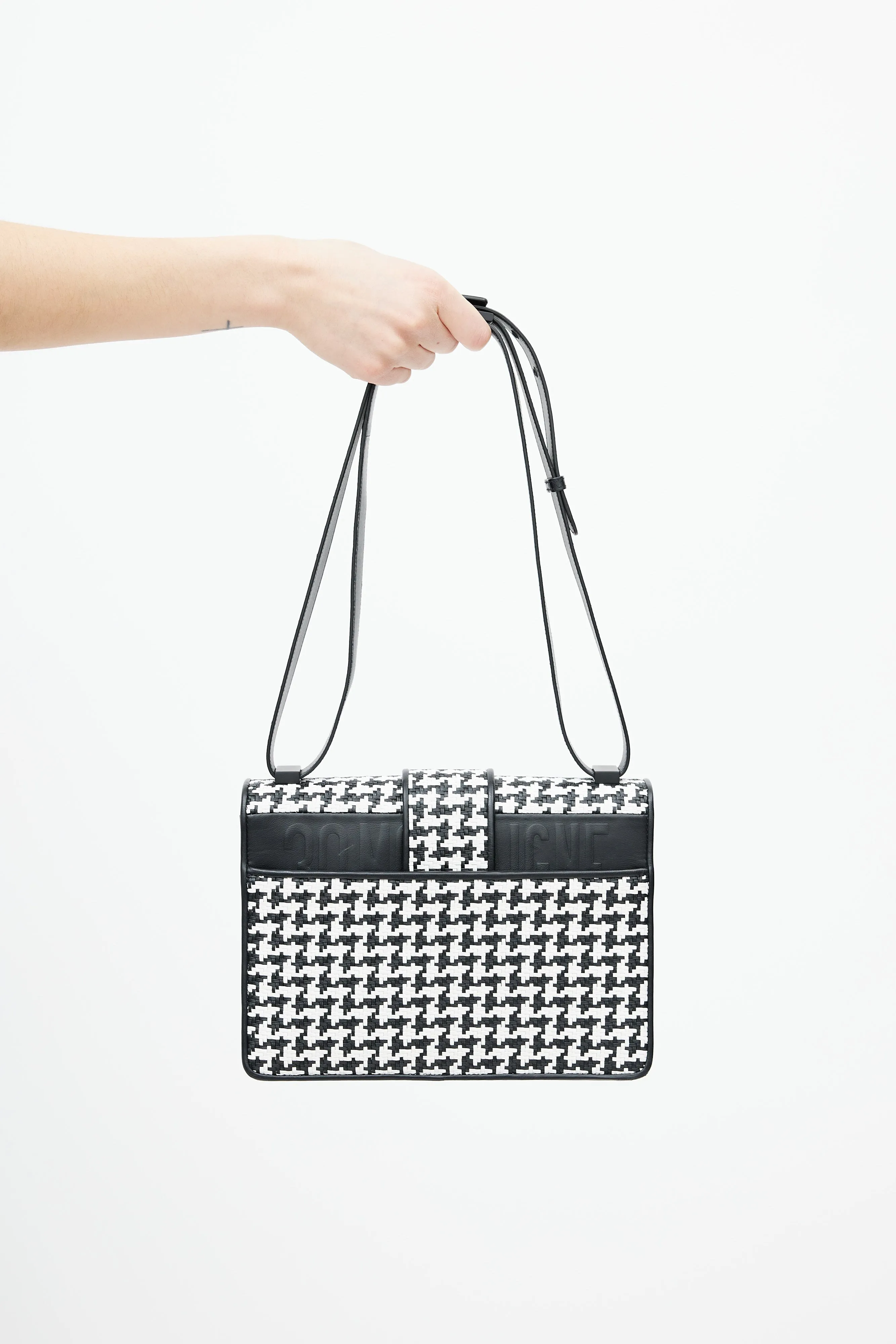 Black & White Houndstooth 30 Montaigne Bag