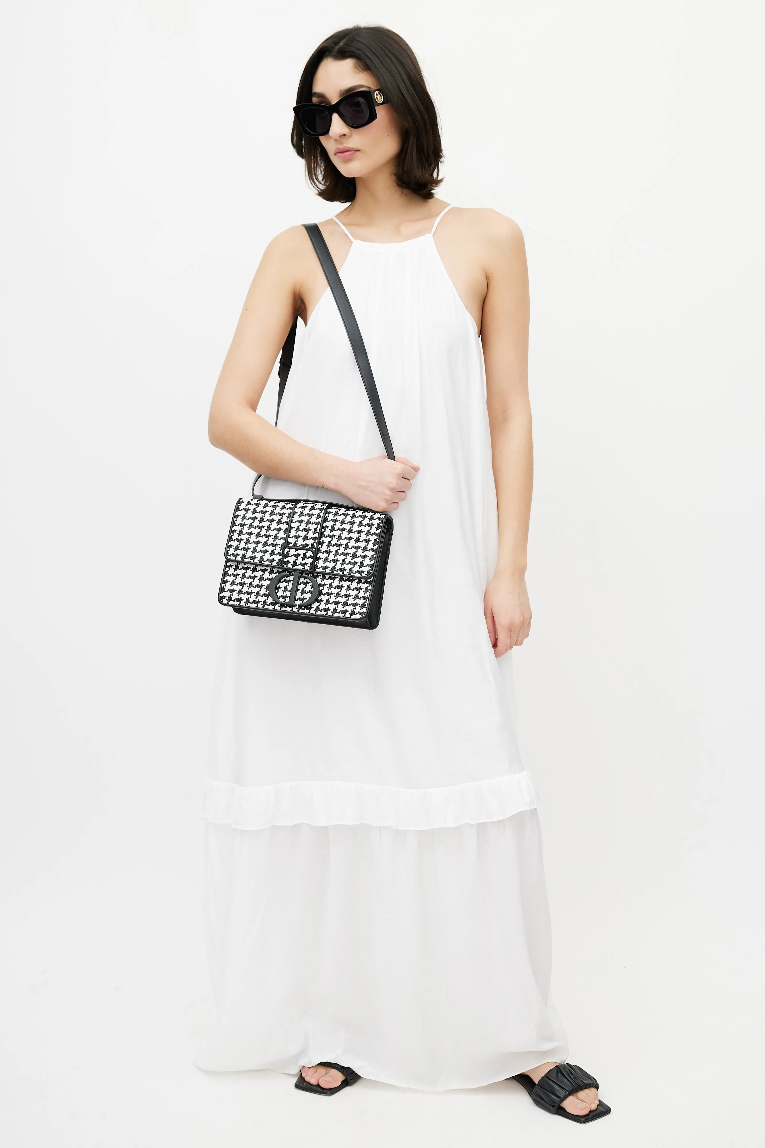 Black & White Houndstooth 30 Montaigne Bag