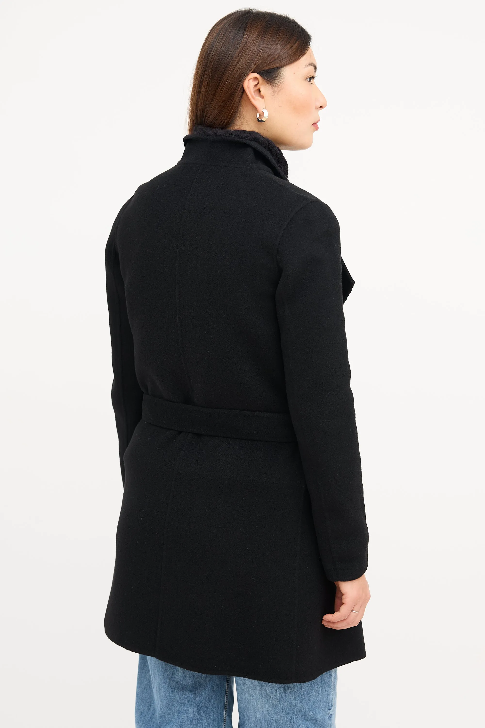 Black Double Cashmere Lisa Long Coat