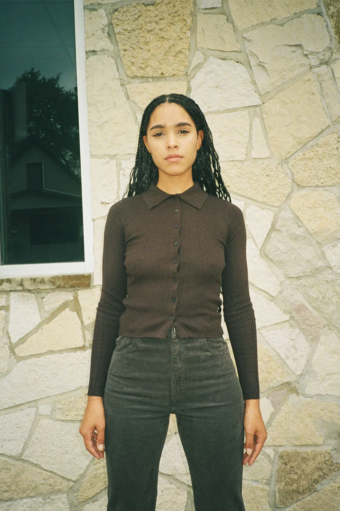 Brown Caroline Top