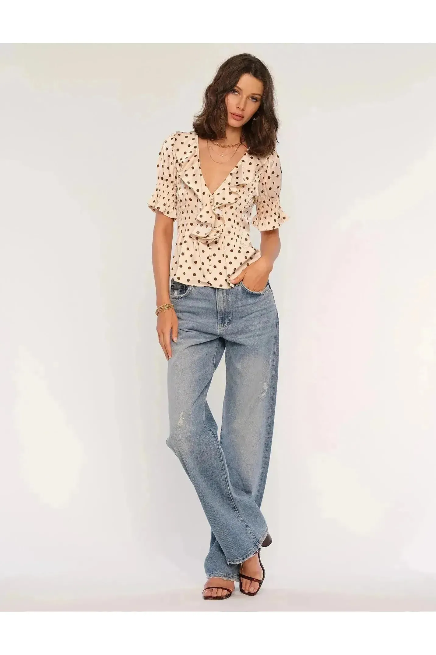 Eugenia Polka Dot Top