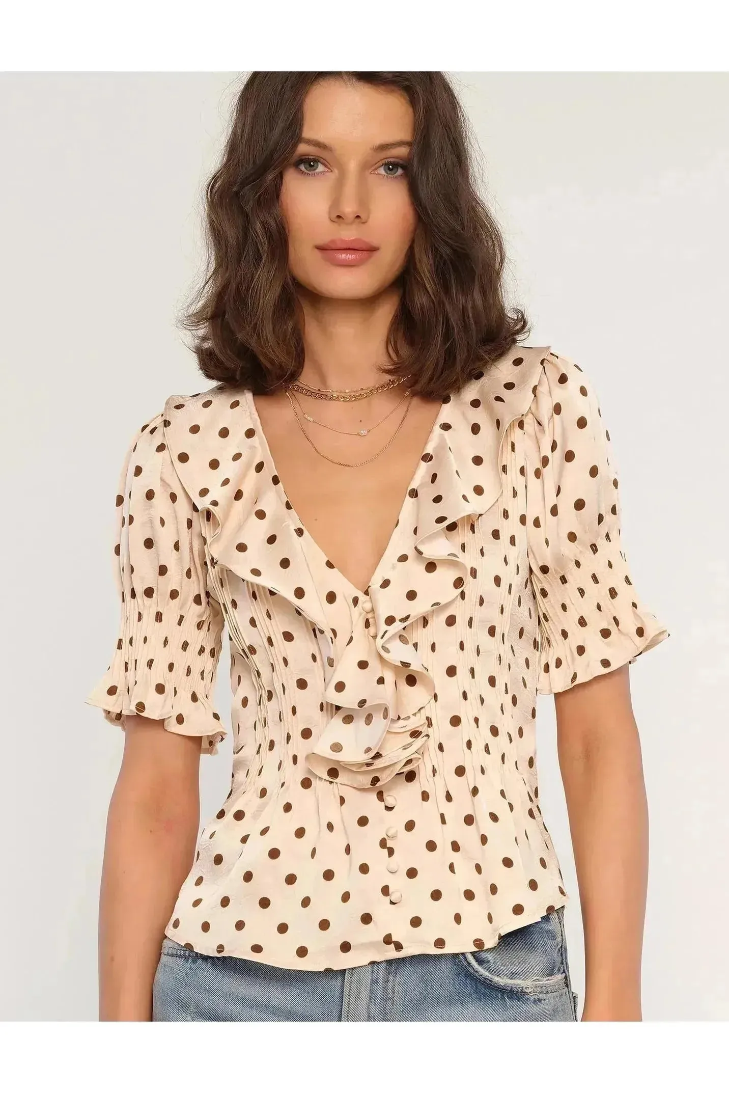 Eugenia Polka Dot Top