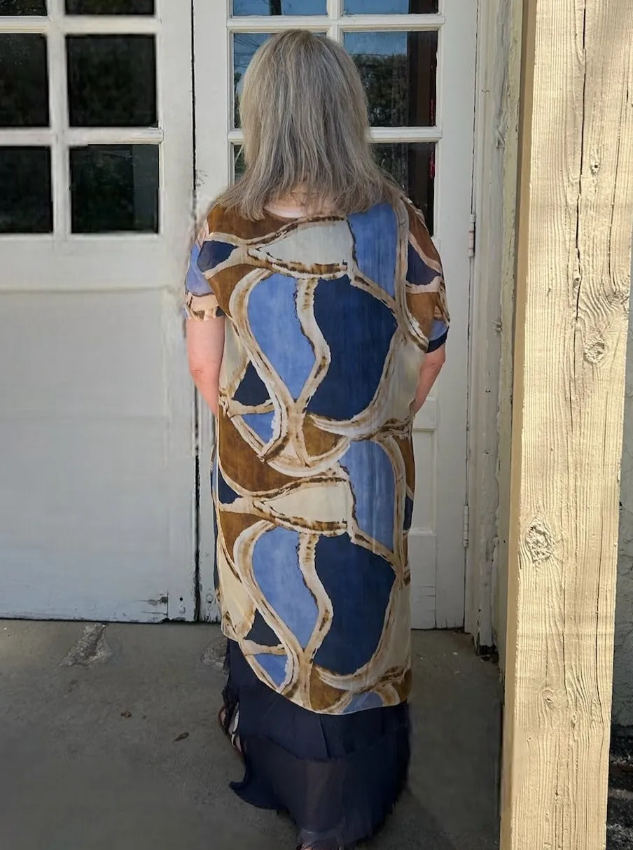*FINAL SALE* Silk Stained Glass Print Duster - Multiple Colors
