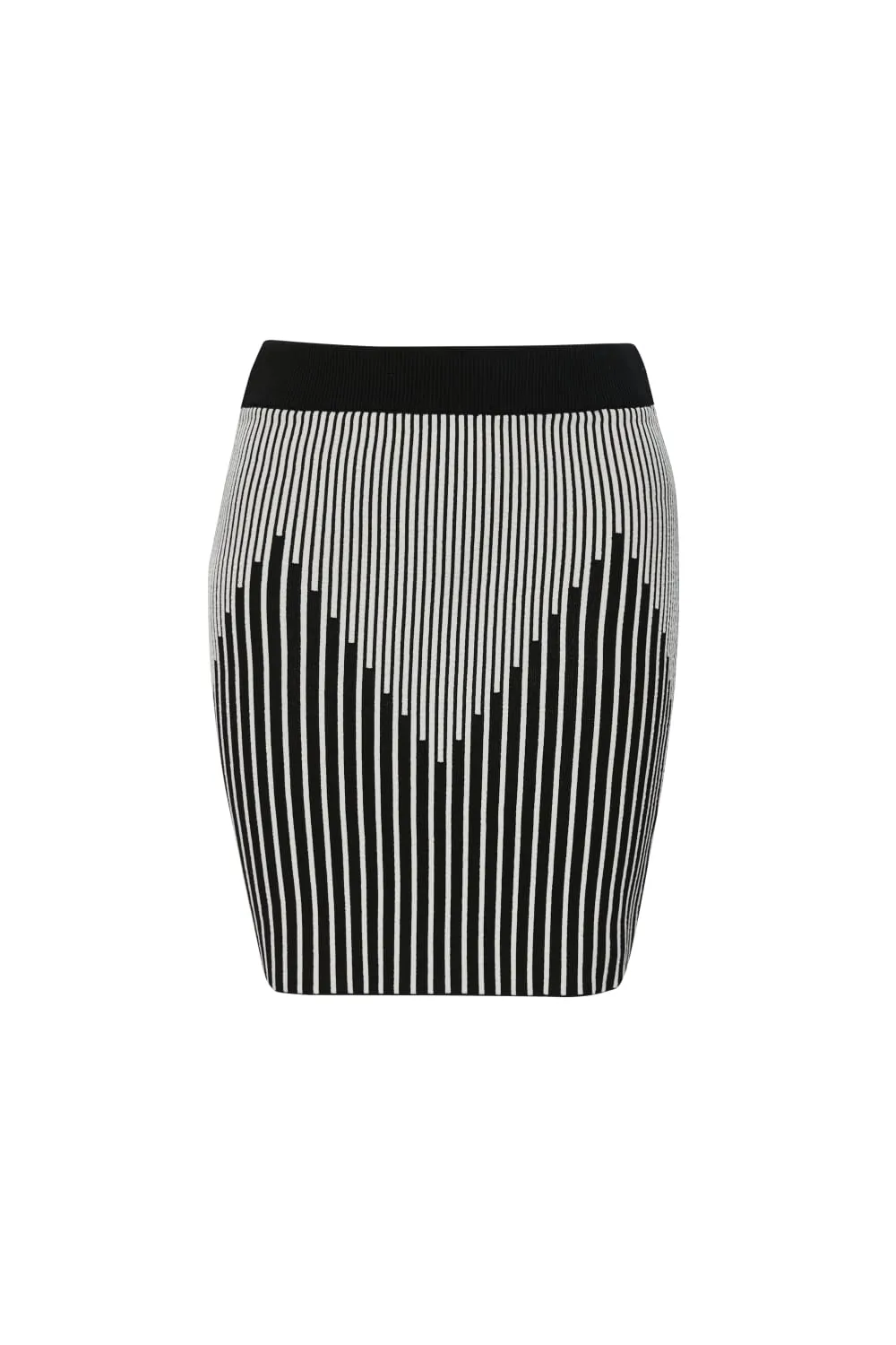 Georgia Knitted Skirt - Black & White