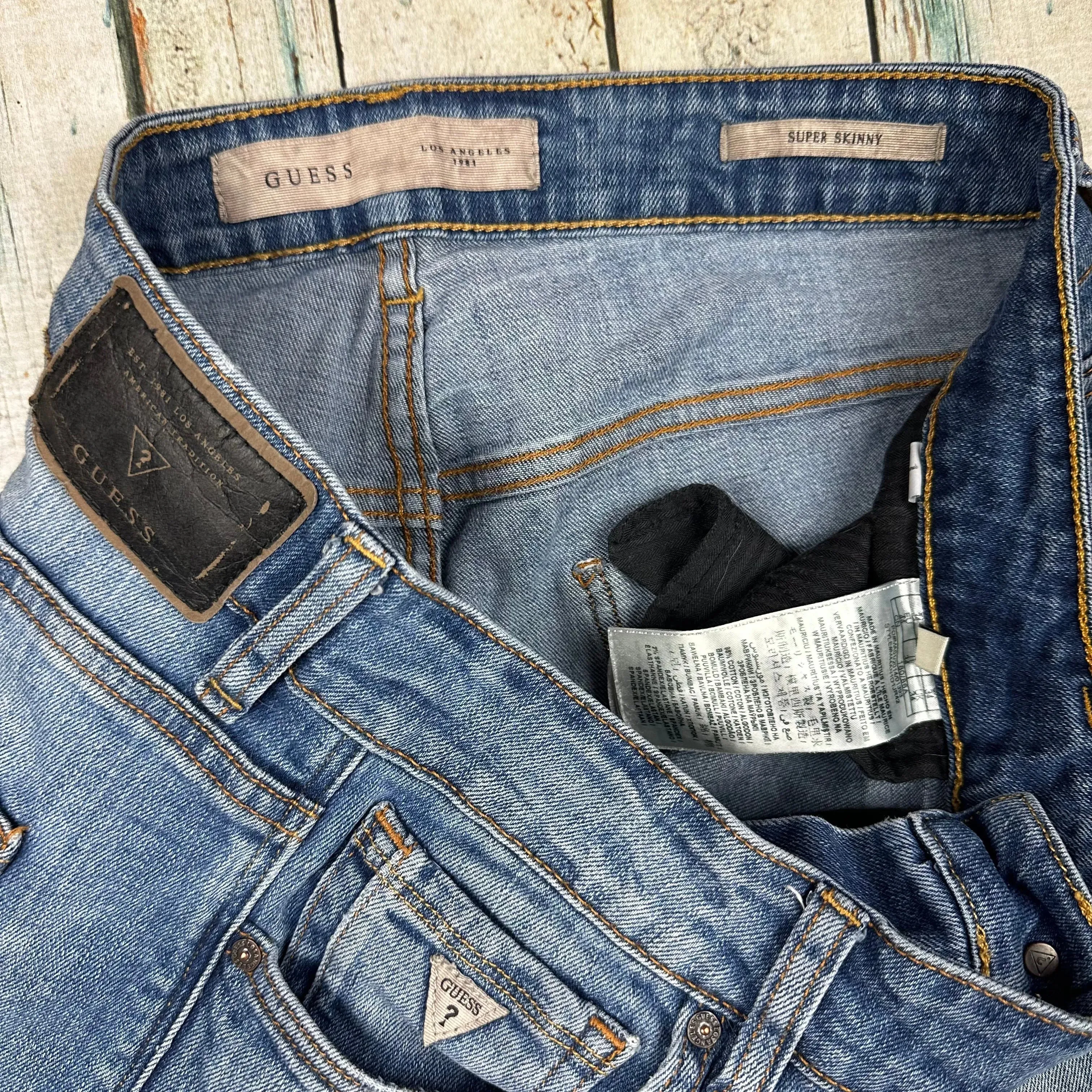 Guess Mens 'Super Skinny' Distressed Jeans - Size 34
