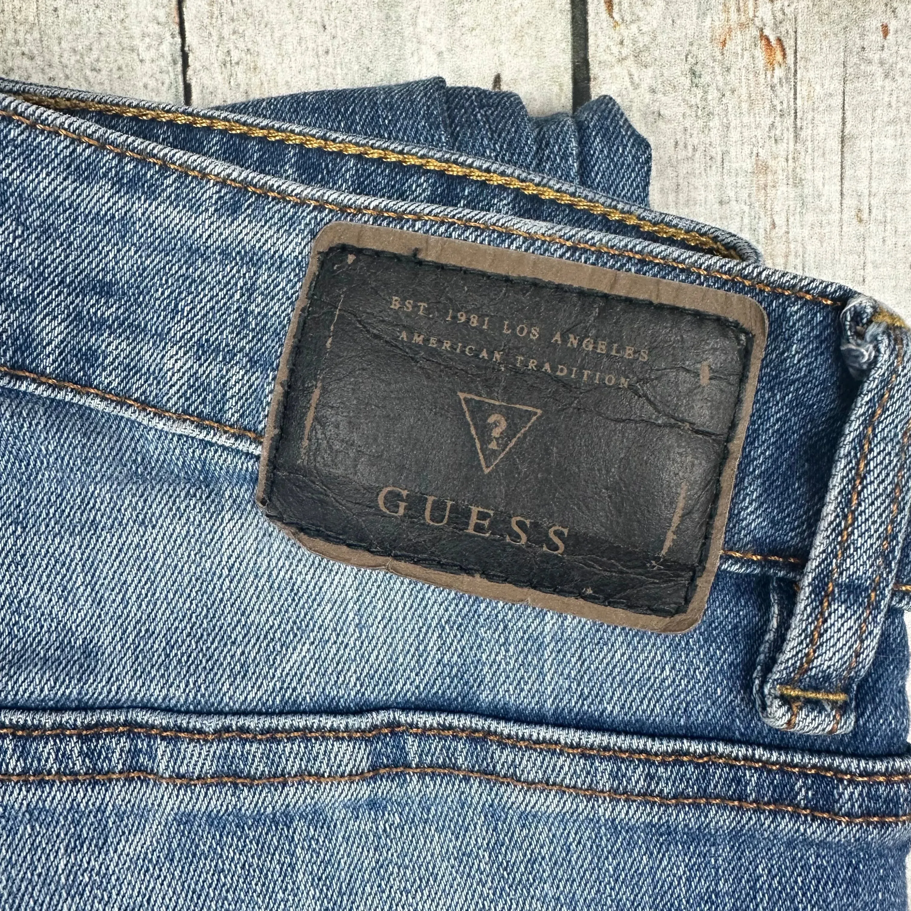 Guess Mens 'Super Skinny' Distressed Jeans - Size 34