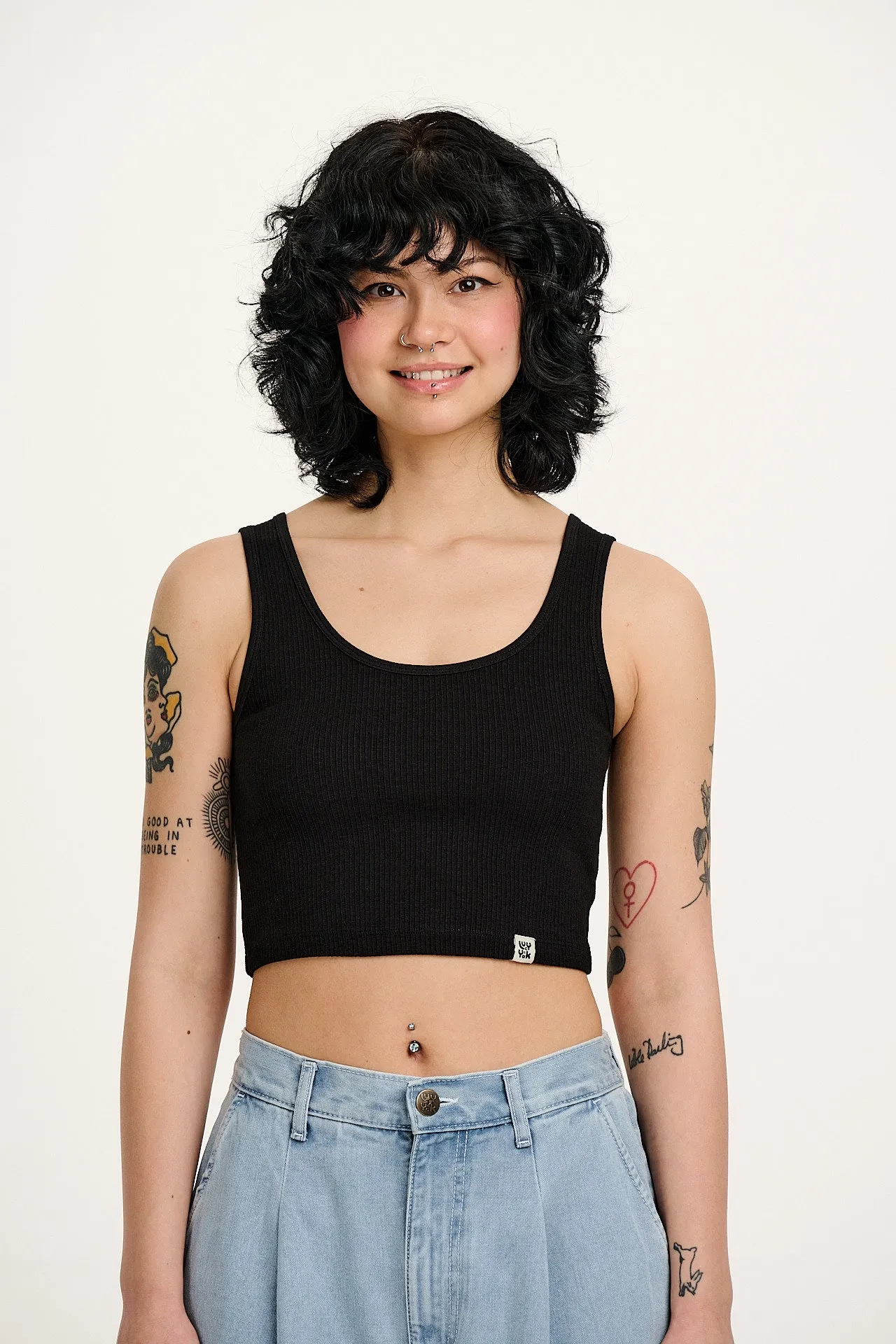 Josy - Vest Top in Black