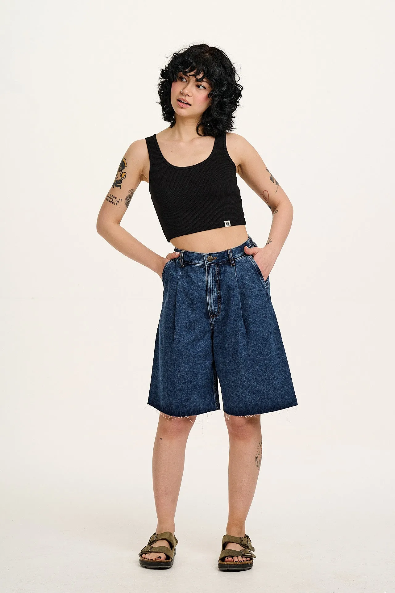 Josy - Vest Top in Black