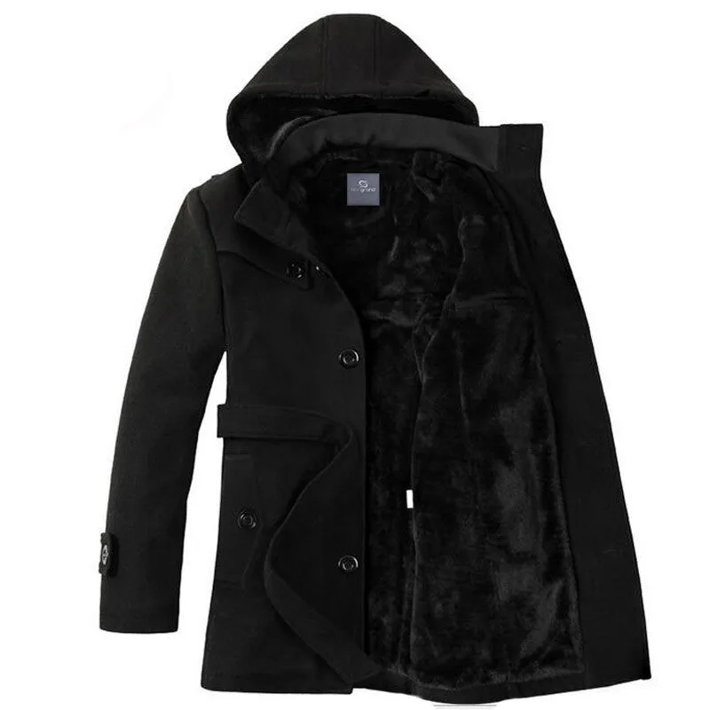 Men's Long Stretch Thick Winter Coat
