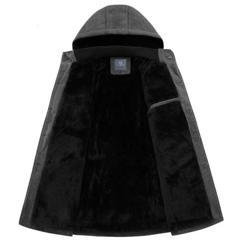Men's Long Stretch Thick Winter Coat
