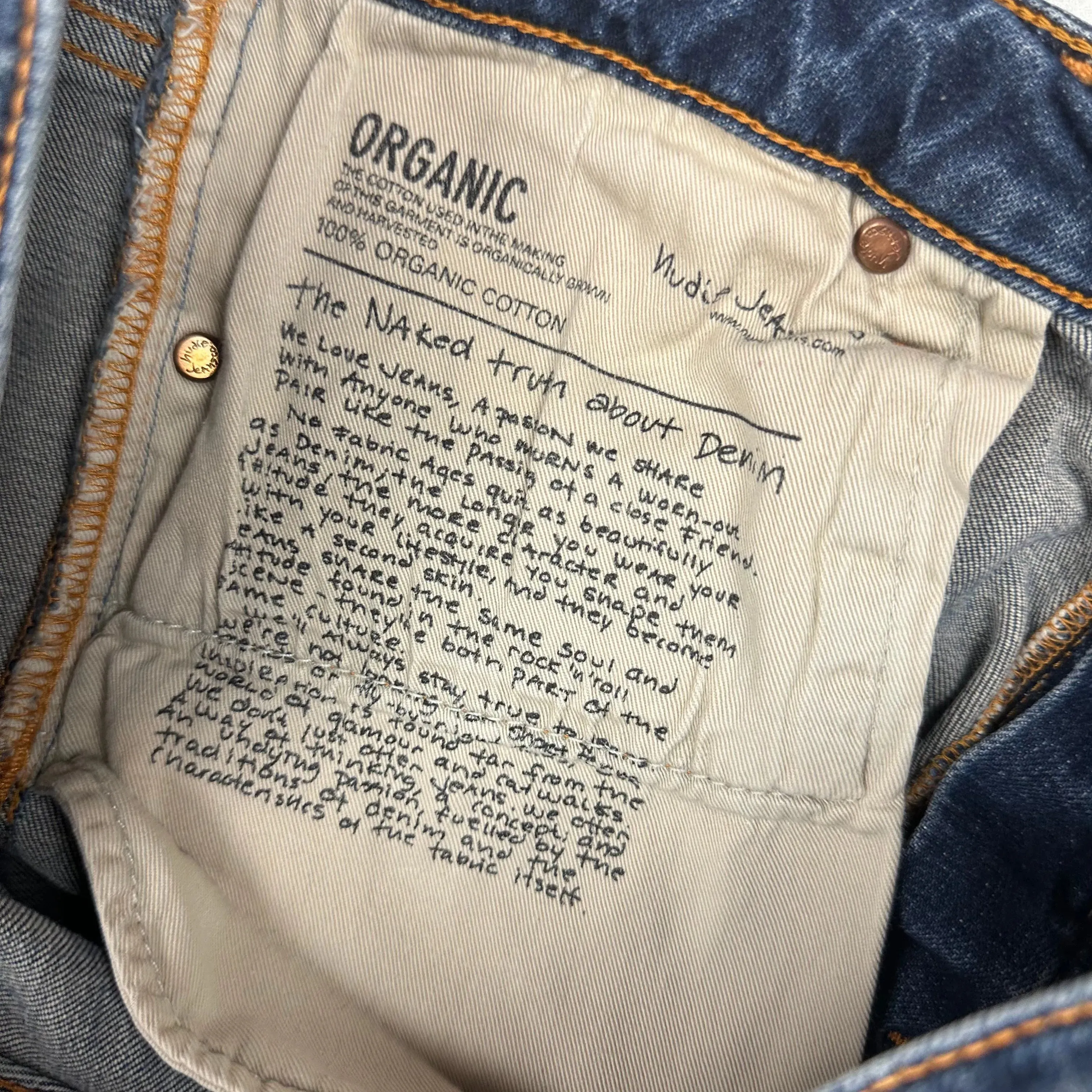 Nudie 'Skinny Lin' West Coast Worn Wash Denim Jeans- Size 32/32