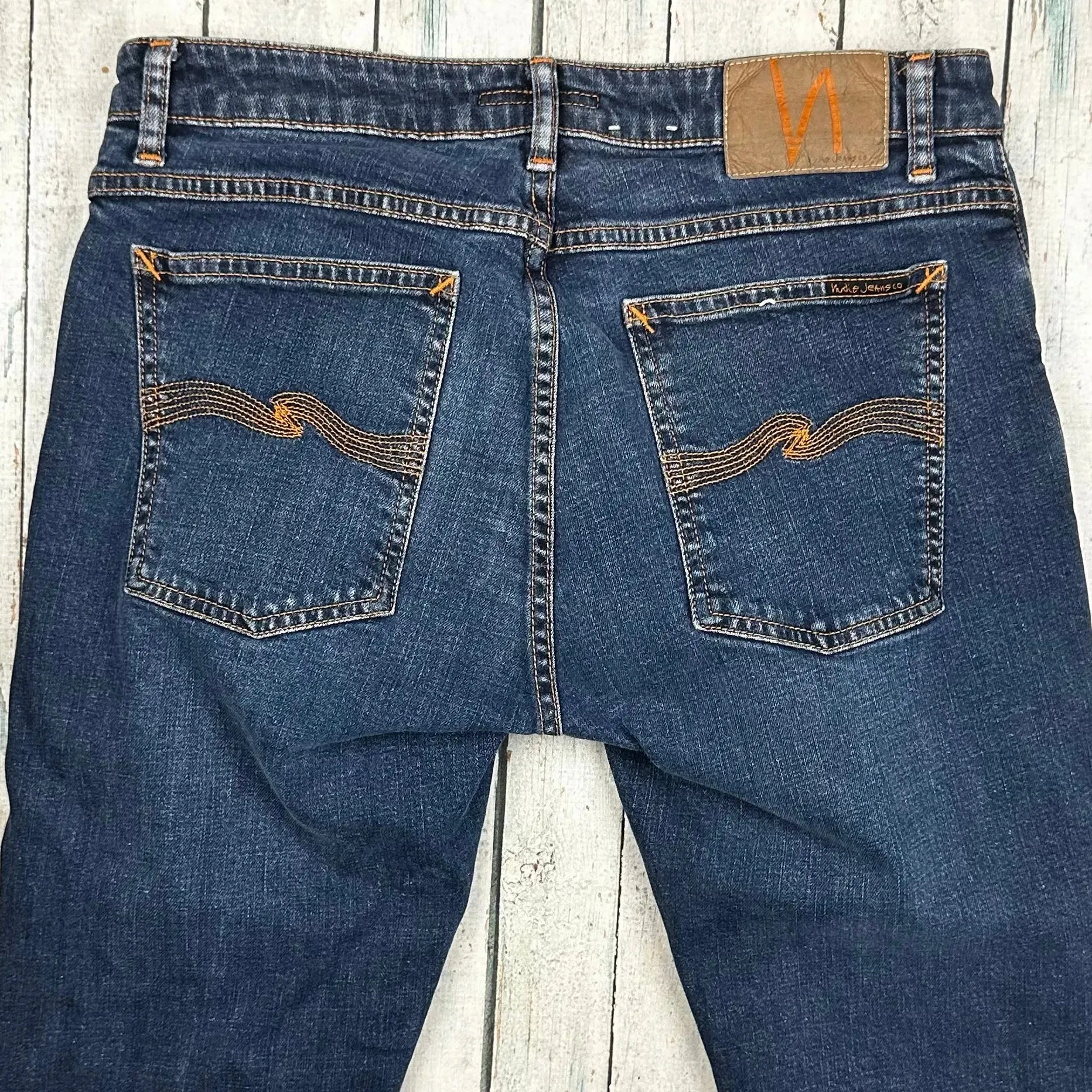 Nudie 'Skinny Lin' West Coast Worn Wash Denim Jeans- Size 32/32