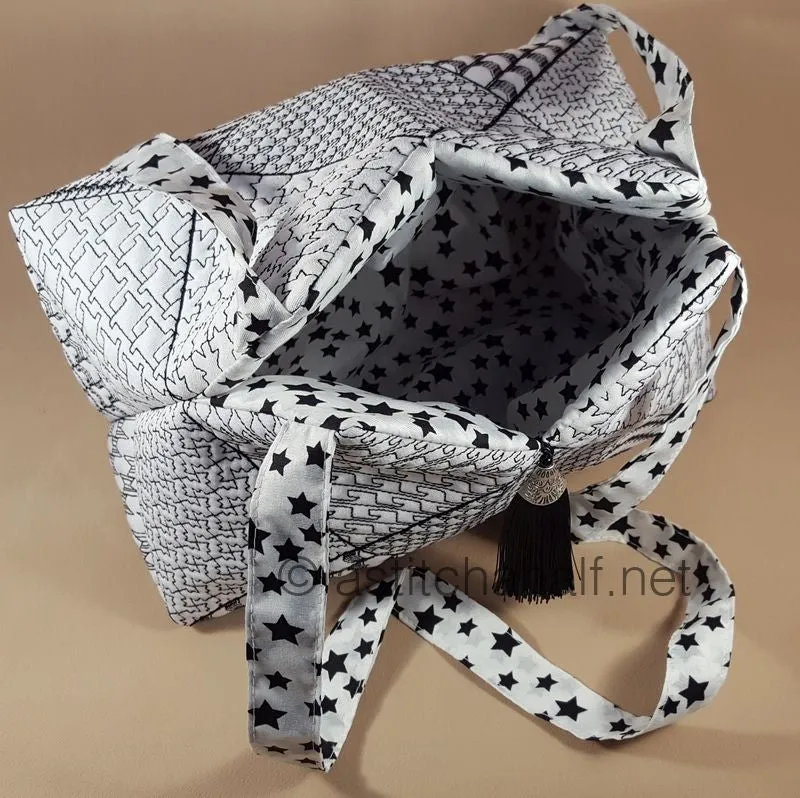 Popular Houndstooth Tote Bag and Quilt Blocks