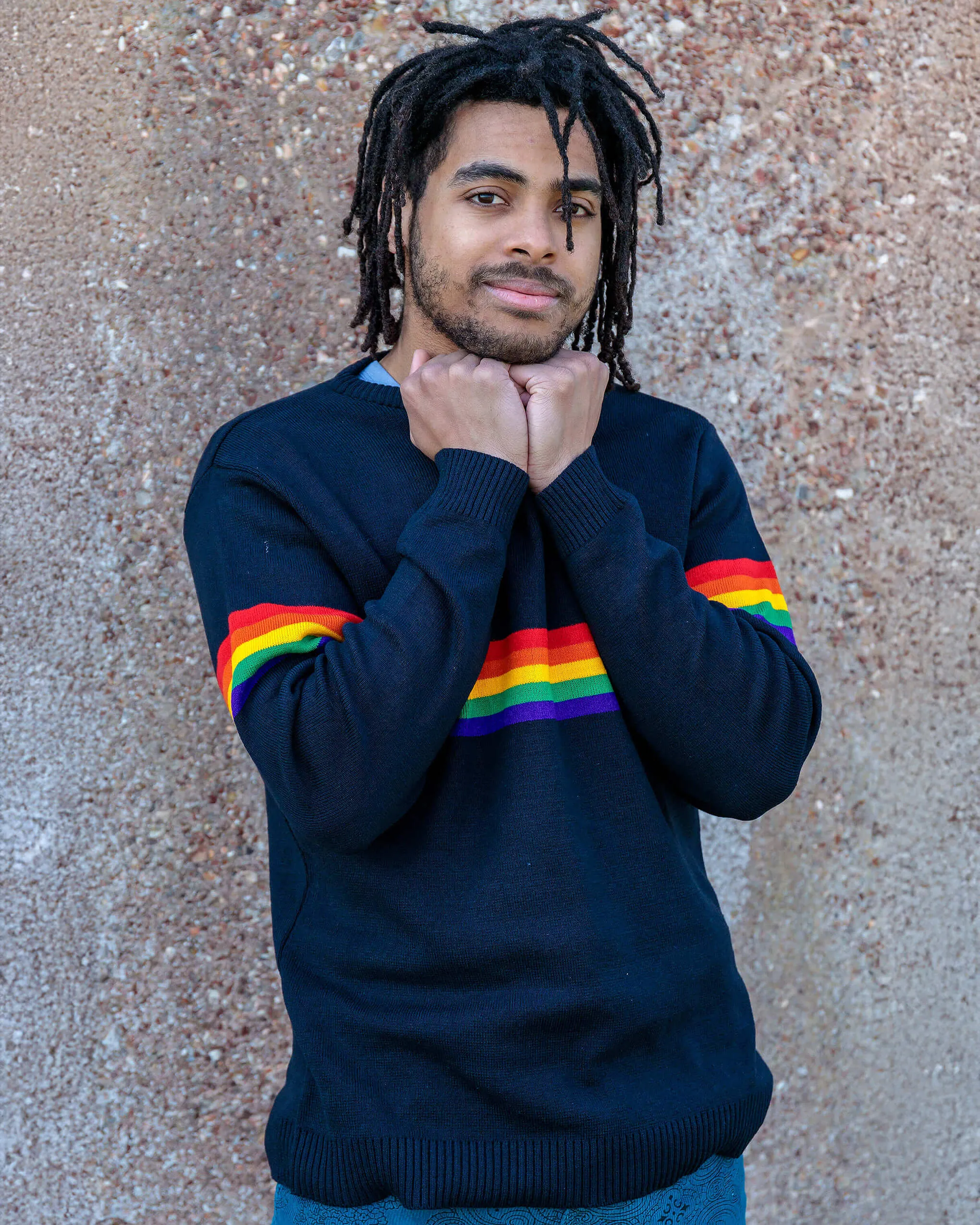 Rainbow Navy Jumper