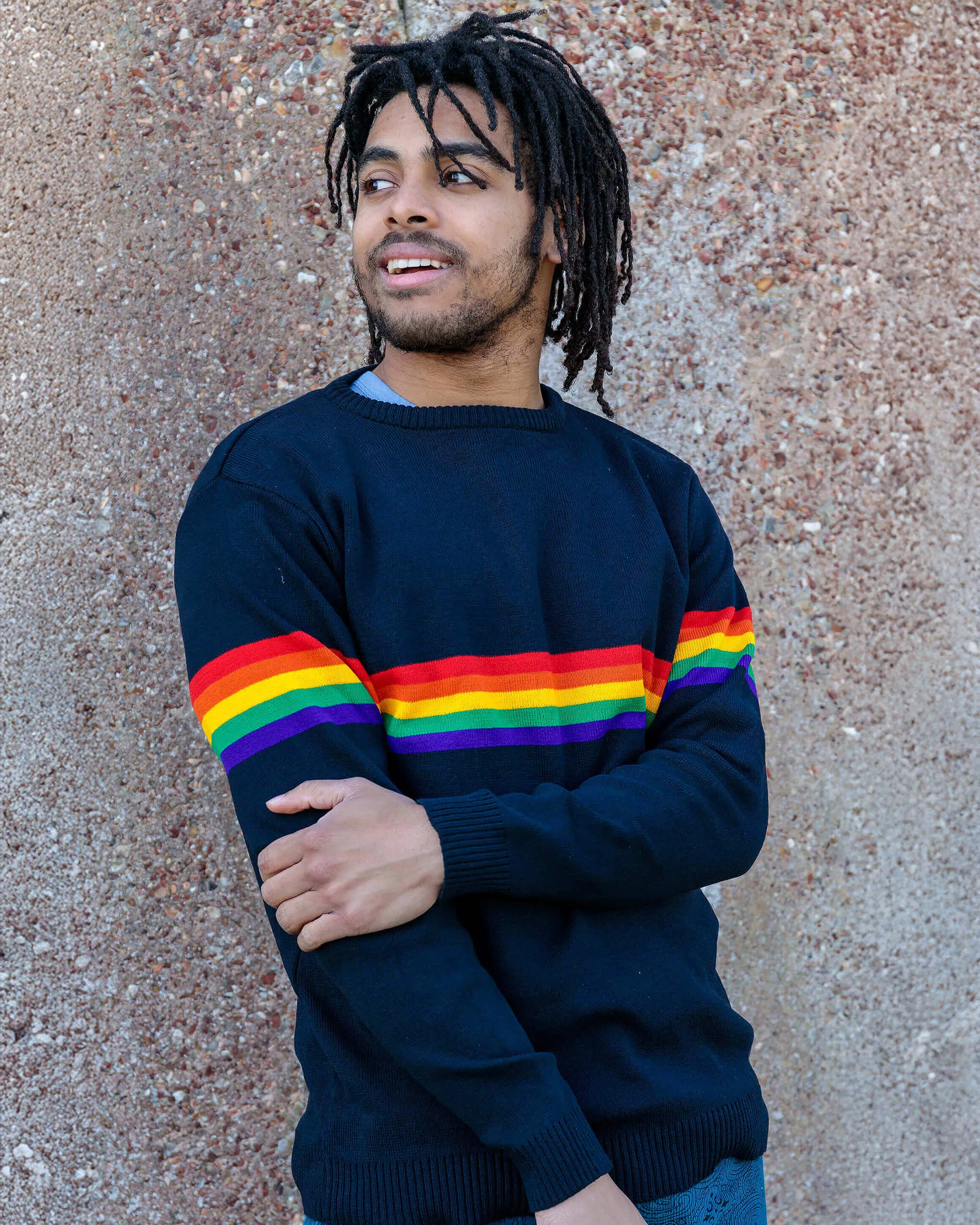 Rainbow Navy Jumper