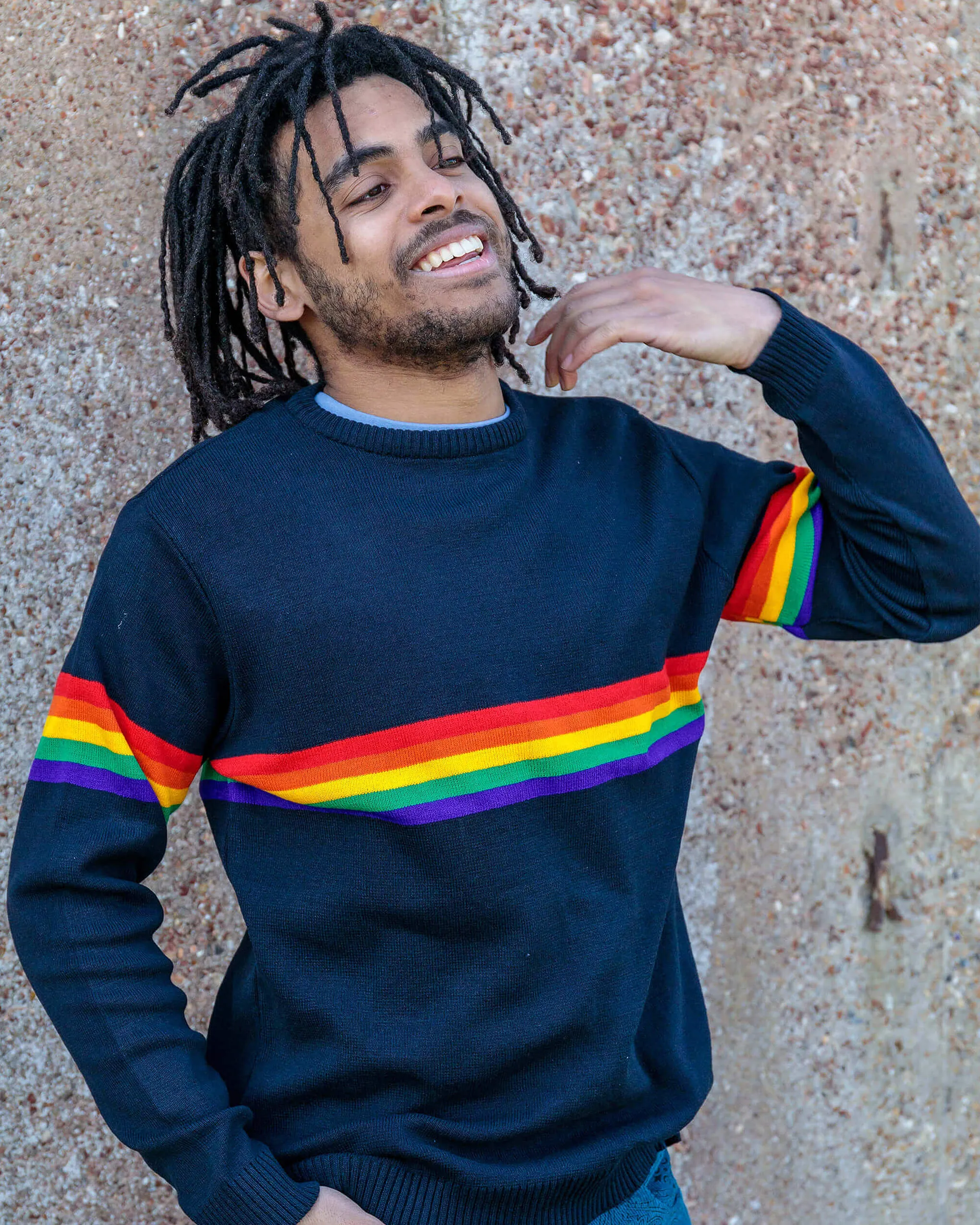 Rainbow Navy Jumper