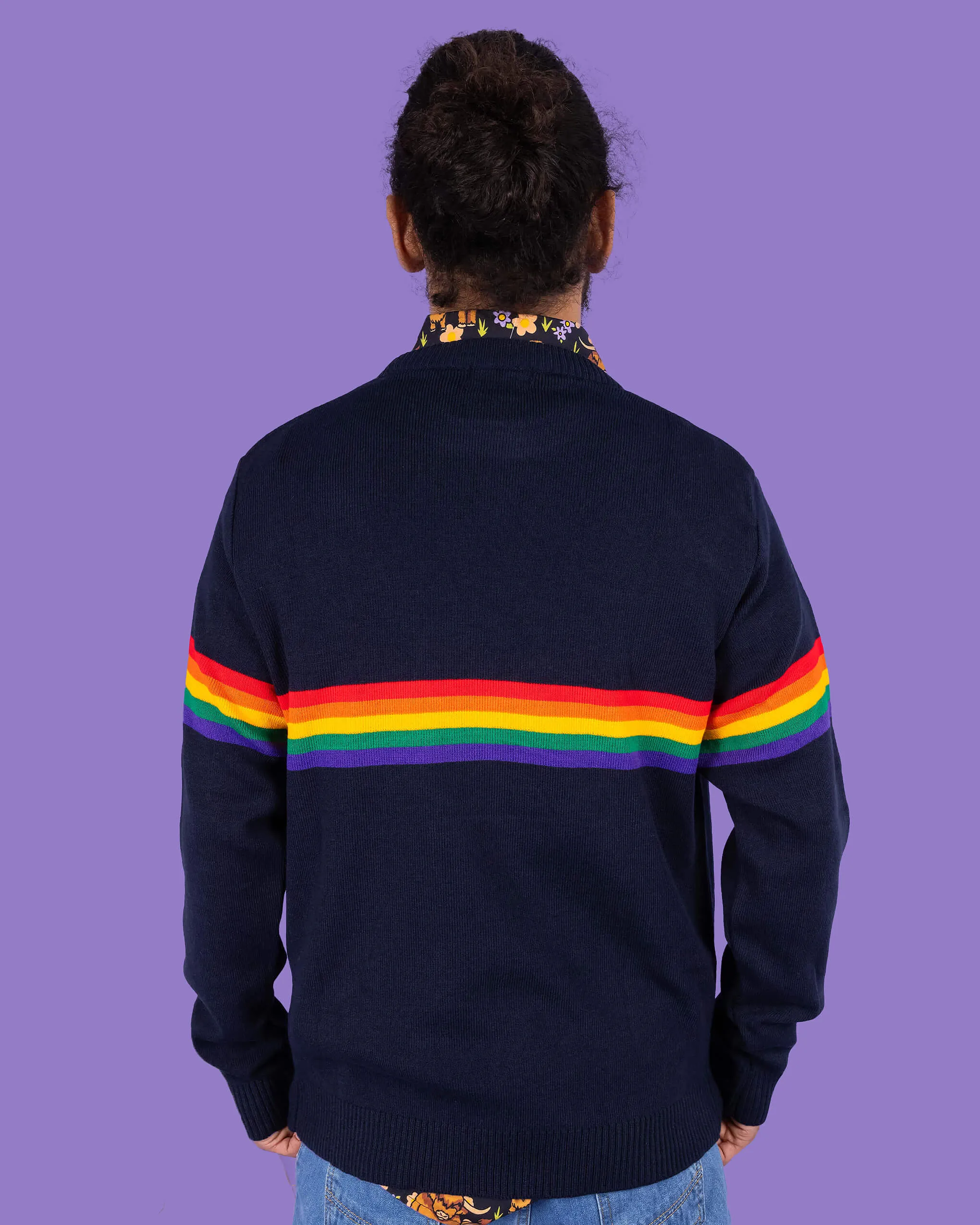 Rainbow Navy Jumper