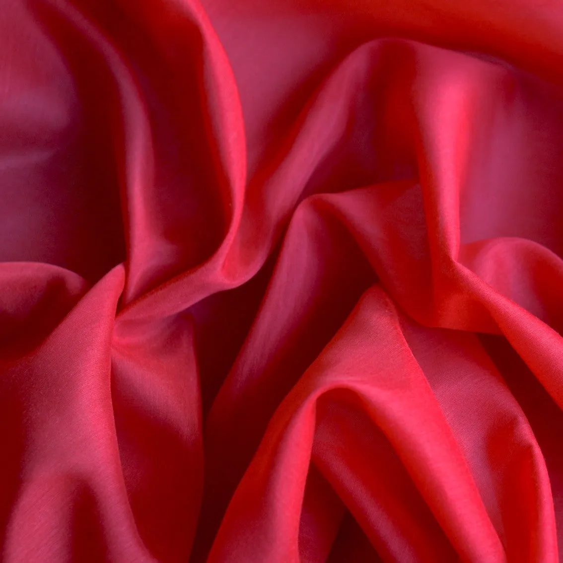 Red Cotton/Silk Voile