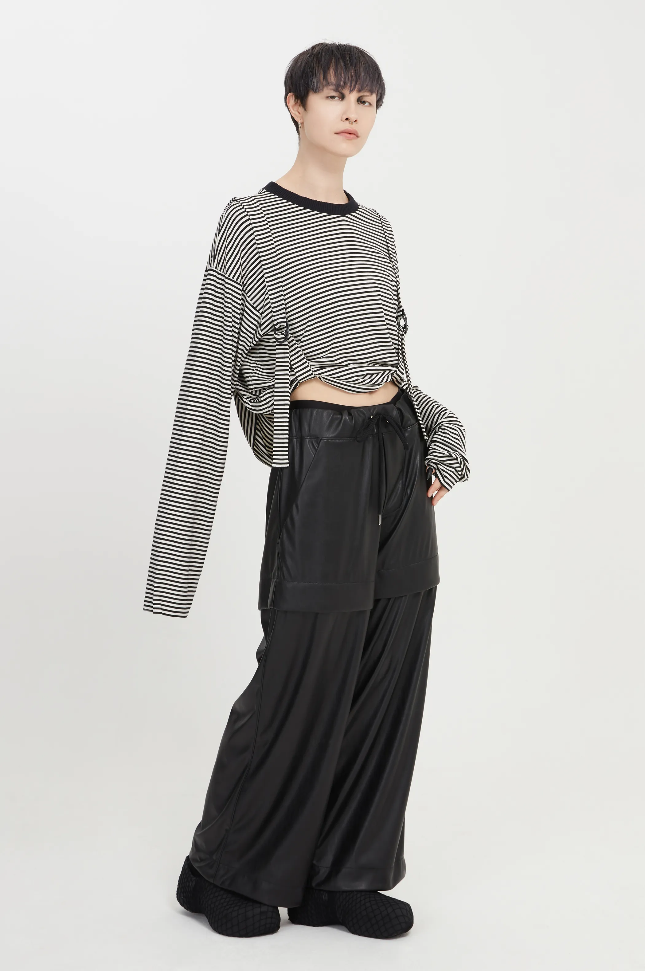 striped cropped top