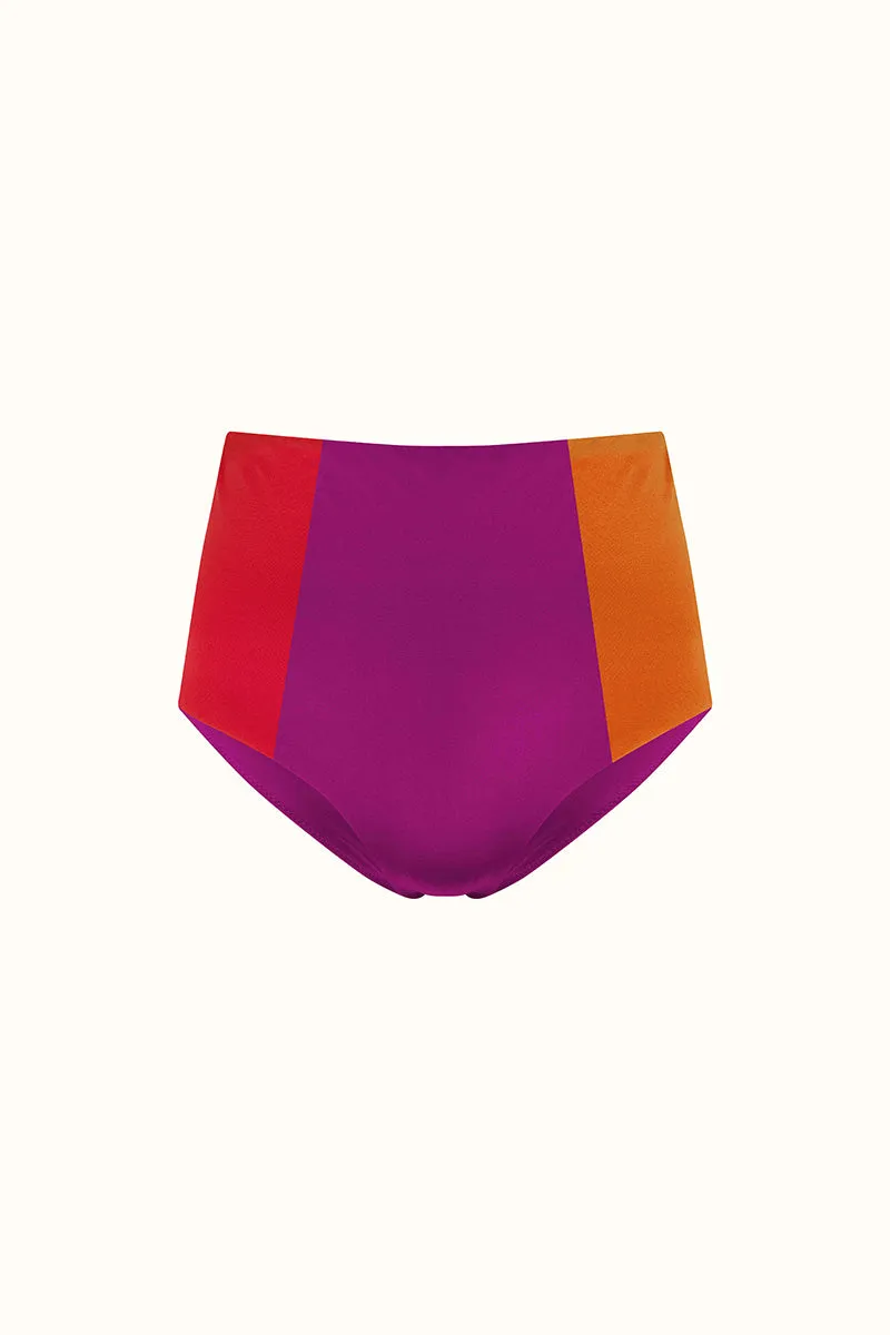 The High Waisted Brief  Colourblock