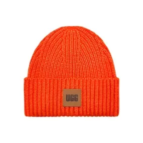 UGG Women's Chunky Rib Beanie in Orange Soda
