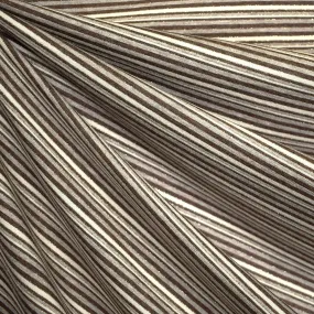 Variegated Metallic Mini Stripe Rayon Jersey Knit Brown/Gold