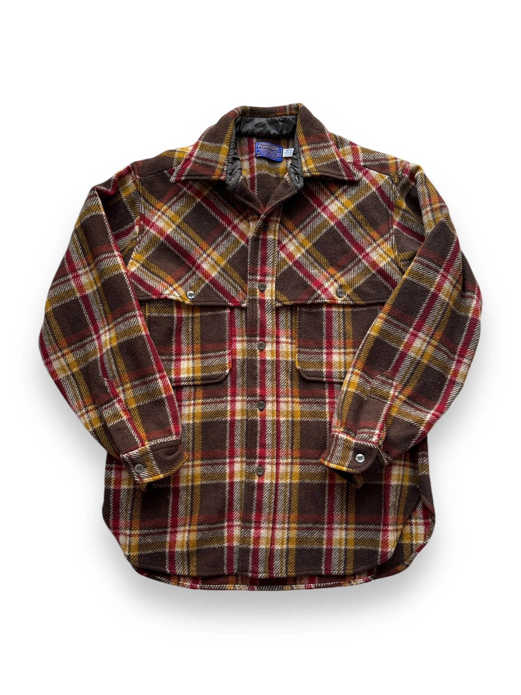 Vintage Pendleton Plaid Wool Cape Coat SZ M/L