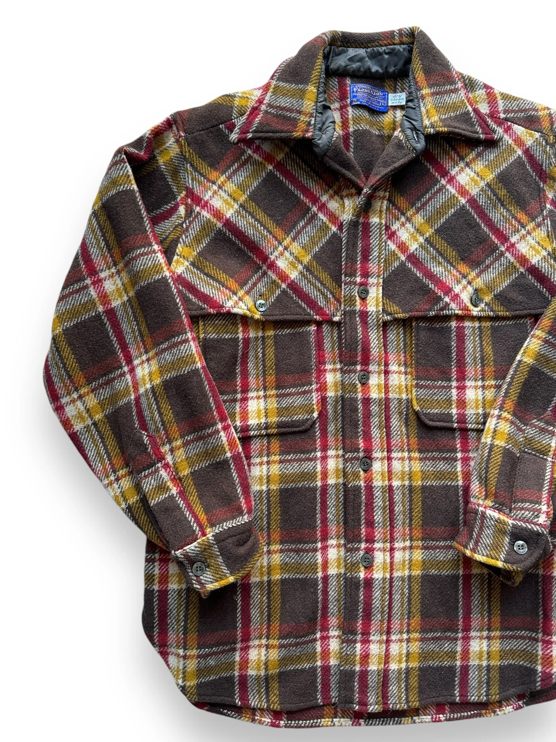Vintage Pendleton Plaid Wool Cape Coat SZ M/L