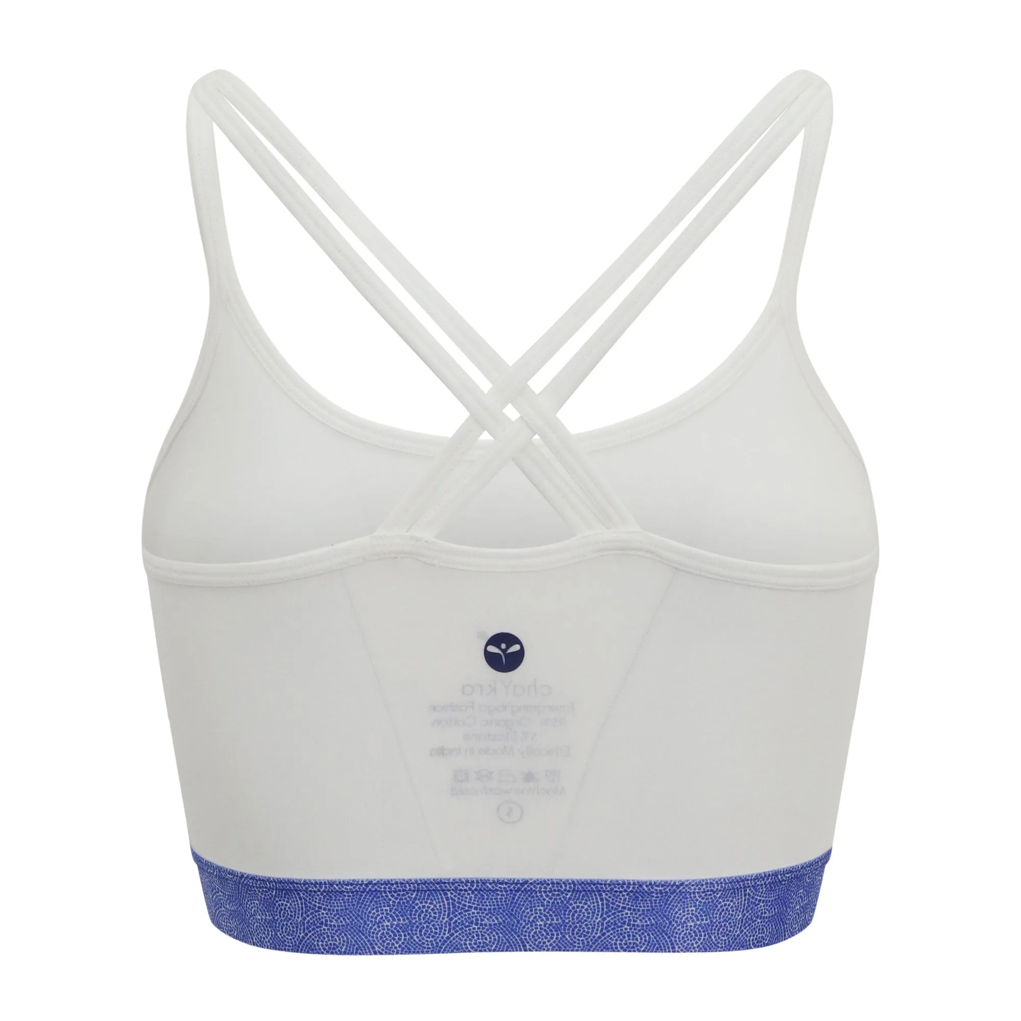 White Cool Chakra Yoga Bra