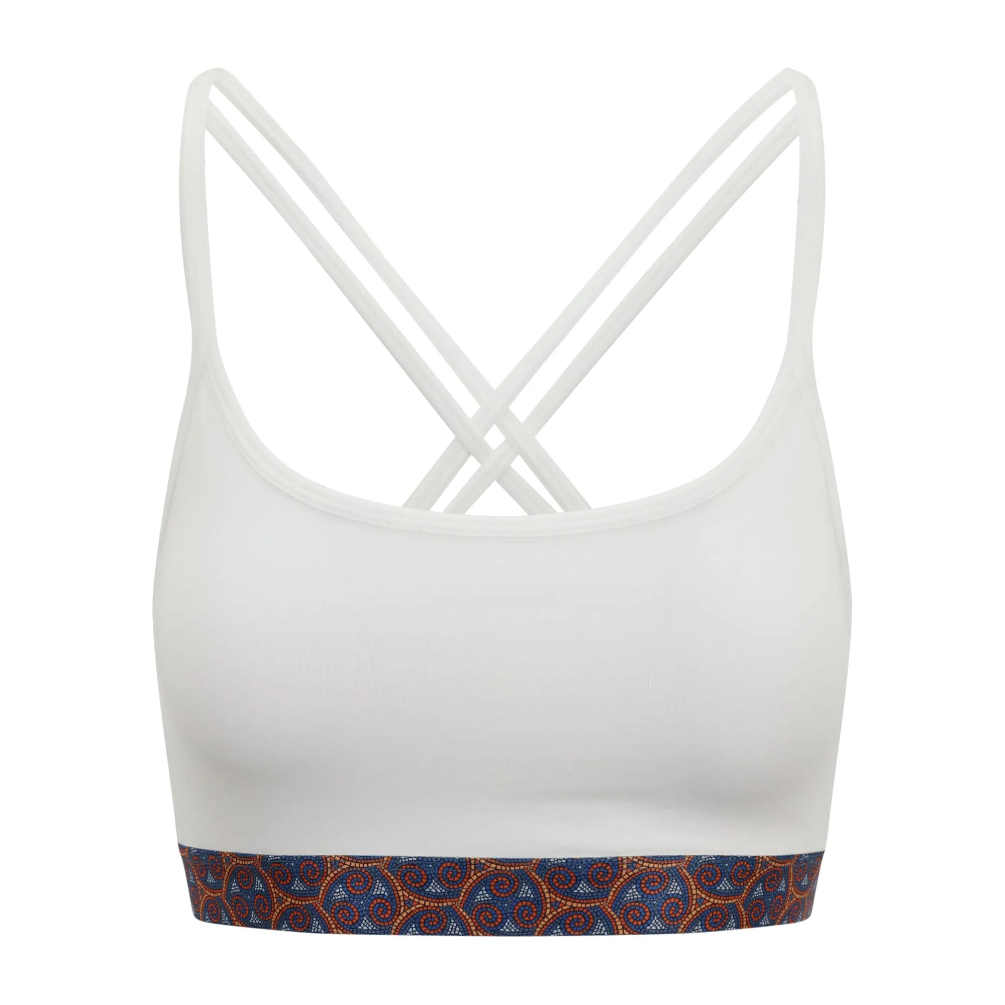 White Warm Chakra Yoga Bra