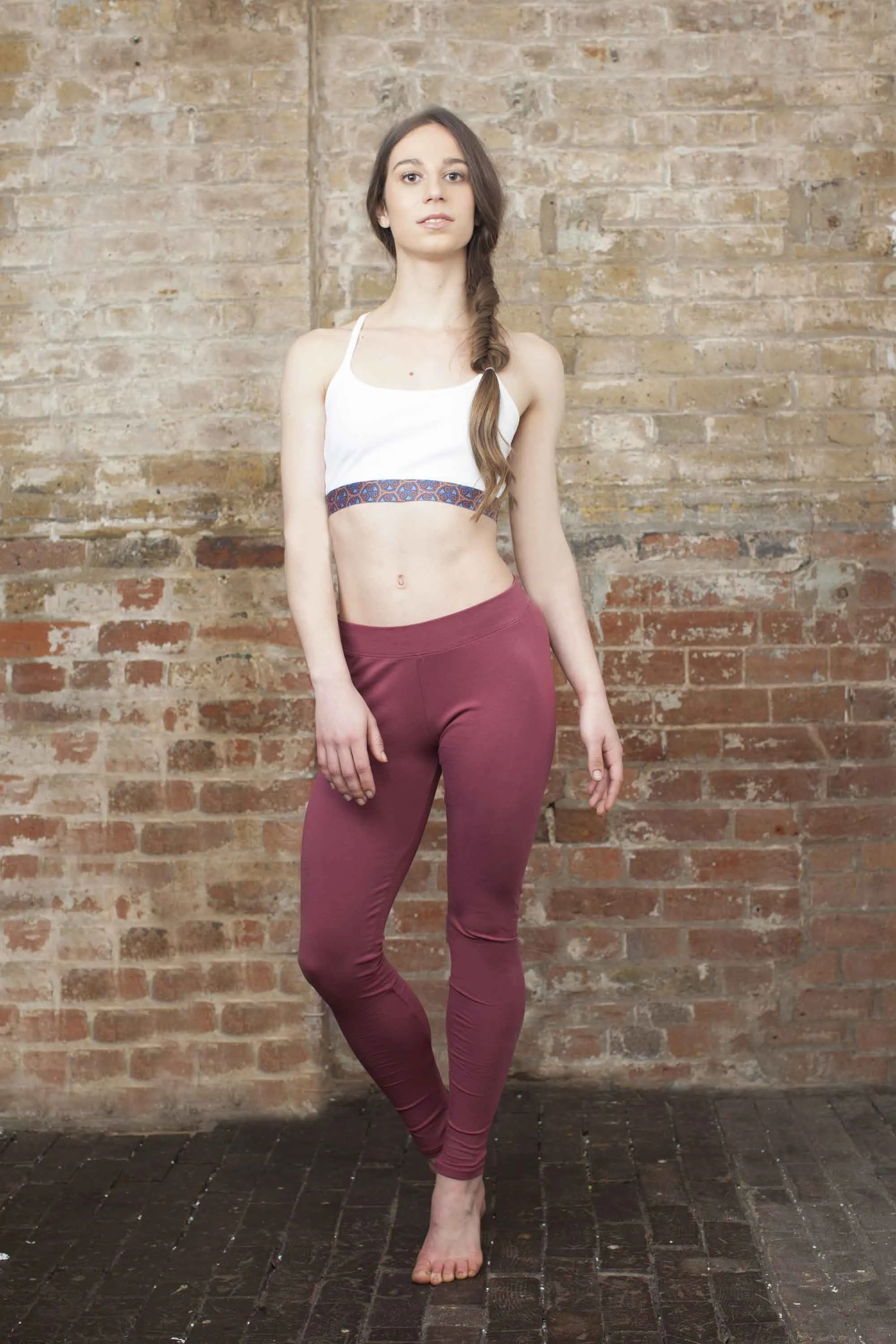 White Warm Chakra Yoga Bra