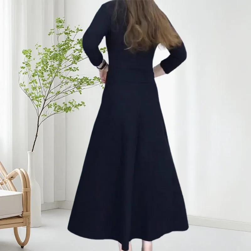Womens Elastic High Waisted Thick Long Skirt